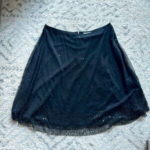 Black sequin skirt